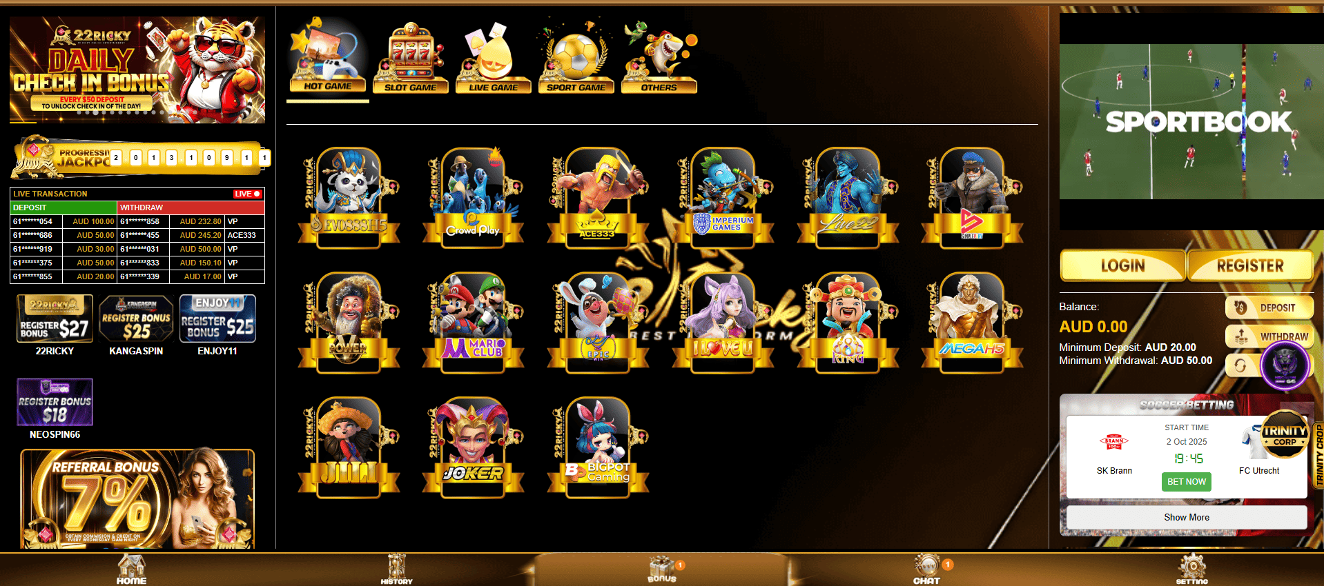 22 Ricky login